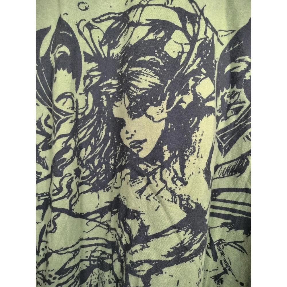 VTG Blac Label Premium Living Dead Society Long Sleeve Shirt XL Green Y2K Grunge - Picture 7 of 15